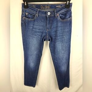 DL1961 Angel 4Way Stretch 360 Comfort Mid Rise Skinny Ankle Blue Jeans Sz 27